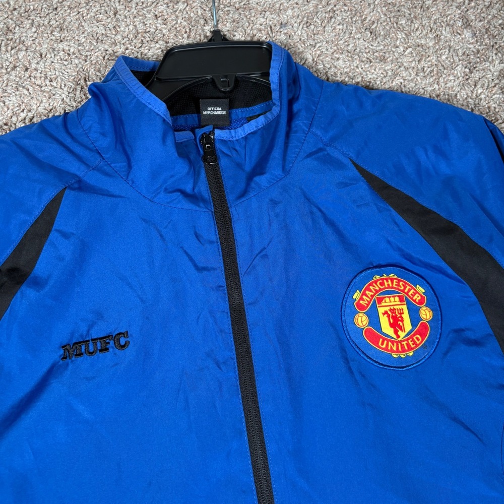 Manchester United Blue Windbreaker Jacket - MUFC Crest
